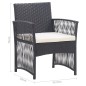 vidaXL Sillones de jardín con cojines 2 unidades ratán sintético negro vidaXL Sillones de jardín con cojines 2 unidades ratán sintético negro