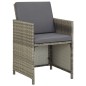 vidaXL Set de comedor de jardín 9 pzas y cojines ratán sintético gris vidaXL Set de comedor de jardín 9 pzas y cojines ratán sintético gris