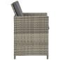 vidaXL Set de comedor de jardín 9 pzas y cojines ratán sintético gris vidaXL Set de comedor de jardín 9 pzas y cojines ratán sintético gris
