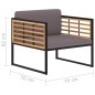 vidaXL Sillas jardín 2 uds y cojines madera maciza acacia gris oscuro vidaXL Sillas jardín 2 uds y cojines madera maciza acacia gris oscuro