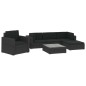vidaXL Set muebles de jardín 6 piezas y cojines ratán sintético negro vidaXL Set muebles de jardín 6 piezas y cojines ratán sintético negro