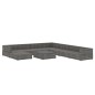 vidaXL Set de muebles de jardín 9 pzas y cojines ratán sintético gris vidaXL Set de muebles de jardín 9 pzas y cojines ratán sintético gris