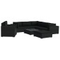 vidaXL Set muebles de jardín 8 piezas y cojines ratán sintético negro vidaXL Set muebles de jardín 8 piezas y cojines ratán sintético negro
