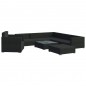 vidaXL Set muebles de jardín 8 piezas y cojines ratán sintético negro vidaXL Set muebles de jardín 8 piezas y cojines ratán sintético negro