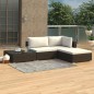 vidaXL Set muebles de jardín 4 piezas y cojines ratán sintético marrón vidaXL Set muebles de jardín 4 piezas y cojines ratán sintético marrón