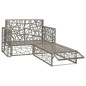 vidaXL Set de muebles de jardín 2 pzas y cojines ratán sintético gris vidaXL Set de muebles de jardín 2 pzas y cojines ratán sintético gris