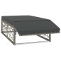 vidaXL Set de muebles de jardín 2 pzas y cojines ratán sintético gris vidaXL Set de muebles de jardín 2 pzas y cojines ratán sintético gris
