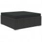 vidaXL Set muebles de jardín 8 piezas y cojines ratán sintético negro