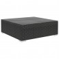 vidaXL Set muebles de jardín 8 piezas y cojines ratán sintético negro