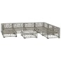 vidaXL Set de muebles de jardín 8 pzas y cojines ratán sintético gris