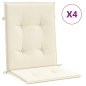 vidaXL Cojín silla jardín respaldo bajo 4 uds tela Oxford crema vidaXL Cojín silla jardín respaldo bajo 4 uds tela Oxford crema