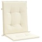 vidaXL Cojín silla jardín respaldo bajo 4 uds tela Oxford crema vidaXL Cojín silla jardín respaldo bajo 4 uds tela Oxford crema