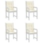 vidaXL Cojín silla jardín respaldo bajo 4 uds tela Oxford crema vidaXL Cojín silla jardín respaldo bajo 4 uds tela Oxford crema