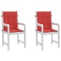 vidaXL Cojín silla jardín respaldo bajo 2 uds tela Oxford rojo vidaXL Cojín silla jardín respaldo bajo 2 uds tela Oxford rojo