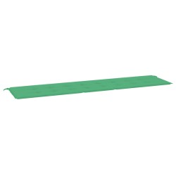 vidaXL Cojín de banco de jardín tela Oxford verde 200x50x3 cm