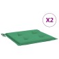 vidaXL Cojín silla jardín respaldo bajo 2 uds tela Oxford verde vidaXL Cojín silla jardín respaldo bajo 2 uds tela Oxford verde