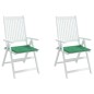 vidaXL Cojín silla jardín respaldo bajo 2 uds tela Oxford verde vidaXL Cojín silla jardín respaldo bajo 2 uds tela Oxford verde