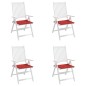 vidaXL Cojines de silla de jardín 4 uds tela rojo 40x40x3 cm vidaXL Cojines de silla de jardín 4 uds tela rojo 40x40x3 cm