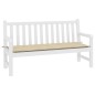 vidaXL Cojín de banco de jardín tela Oxford beige 200x50x3 cm