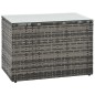 vidaXL Set de muebles de jardín 5 pzas y cojines ratán sintético gris vidaXL Set de muebles de jardín 5 pzas y cojines ratán sintético gris