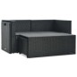 vidaXL Set muebles de jardín 6 piezas y cojines ratán sintético negro