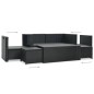 vidaXL Set muebles de jardín 6 piezas y cojines ratán sintético negro
