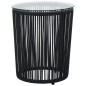 vidaXL Set mesa y sillas de jardín 3 pzas y cojines ratán PE negro vidaXL Set mesa y sillas de jardín 3 pzas y cojines ratán PE negro