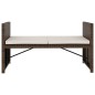 vidaXL Set muebles de jardín 5 piezas y cojines ratán sintético marrón vidaXL Set muebles de jardín 5 piezas y cojines ratán sintético marrón