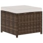 vidaXL Set muebles de jardín 5 piezas y cojines ratán sintético marrón vidaXL Set muebles de jardín 5 piezas y cojines ratán sintético marrón
