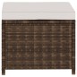 vidaXL Set muebles de jardín 5 piezas y cojines ratán sintético marrón vidaXL Set muebles de jardín 5 piezas y cojines ratán sintético marrón