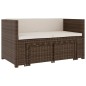 vidaXL Set muebles de jardín 5 piezas y cojines ratán sintético marrón vidaXL Set muebles de jardín 5 piezas y cojines ratán sintético marrón