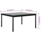vidaXL Juego de muebles de jardín 5 piezas con cojines PVC negro vidaXL Juego de muebles de jardín 5 piezas con cojines PVC negro