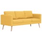 vidaXL Conjunto de sofás 2 piezas tela amarillo vidaXL Conjunto de sofás 2 piezas tela amarillo