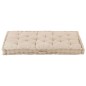 vidaXL Cojín para palés algodón beige 120x80x10 cm vidaXL Cojín para palés algodón beige 120x80x10 cm