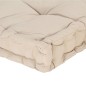 vidaXL Cojín para palés algodón beige 120x80x10 cm vidaXL Cojín para palés algodón beige 120x80x10 cm
