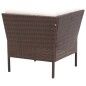 vidaXL Set muebles de jardín 3 pzas y cojines ratán sintético marrón vidaXL Set muebles de jardín 3 pzas y cojines ratán sintético marrón