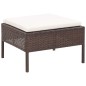 vidaXL Set muebles de jardín 3 pzas y cojines ratán sintético marrón vidaXL Set muebles de jardín 3 pzas y cojines ratán sintético marrón