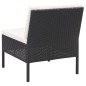 vidaXL Set de sofás de jardín 5 piezas y cojines ratán sintético negro vidaXL Set de sofás de jardín 5 piezas y cojines ratán sintético negro