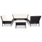vidaXL Set muebles de jardín 8 piezas y cojines ratán sintético negro vidaXL Set muebles de jardín 8 piezas y cojines ratán sintético negro