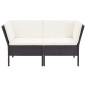 vidaXL Set muebles de jardín 8 piezas y cojines ratán sintético negro vidaXL Set muebles de jardín 8 piezas y cojines ratán sintético negro