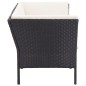 vidaXL Set muebles de jardín 8 piezas y cojines ratán sintético negro vidaXL Set muebles de jardín 8 piezas y cojines ratán sintético negro