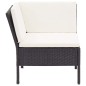 vidaXL Set muebles de jardín 8 piezas y cojines ratán sintético negro vidaXL Set muebles de jardín 8 piezas y cojines ratán sintético negro