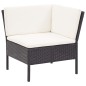 vidaXL Set muebles de jardín 8 piezas y cojines ratán sintético negro vidaXL Set muebles de jardín 8 piezas y cojines ratán sintético negro