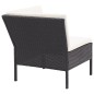 vidaXL Set muebles de jardín 8 piezas y cojines ratán sintético negro vidaXL Set muebles de jardín 8 piezas y cojines ratán sintético negro