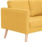 vidaXL Conjunto de sofás 2 piezas tela amarillo vidaXL Conjunto de sofás 2 piezas tela amarillo