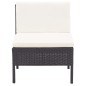vidaXL Set muebles de jardín 8 piezas y cojines ratán sintético negro vidaXL Set muebles de jardín 8 piezas y cojines ratán sintético negro