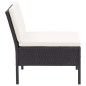vidaXL Set muebles de jardín 8 piezas y cojines ratán sintético negro vidaXL Set muebles de jardín 8 piezas y cojines ratán sintético negro