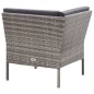 vidaXL Set de muebles de jardín 6 pzas y cojines ratán sintético gris