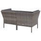 vidaXL Set de muebles de jardín 6 pzas y cojines ratán sintético gris vidaXL Set de muebles de jardín 6 pzas y cojines ratán sintético gris