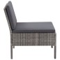 vidaXL Set de muebles de jardín 6 pzas y cojines ratán sintético gris vidaXL Set de muebles de jardín 6 pzas y cojines ratán sintético gris